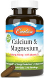 Carlson - Cal-Mag Gels, 2:1 Calcium To Magnesium Ratio, Bone Support, Energy Production, 100 Soft Gels