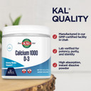 Kal Calcium Vitamin D-3 Activmix, Powder Calcium Supplement, Bioavailable Calcium Lactate And Gluconate, Bone Health Support, Unflavored, Non-Gmo, Gluten Free, 60-Day Guarantee, 31 Servings, 10.9 Oz