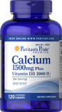 Puritan'S Pride Calcium 1500 Mg With Vitamin D 1000 Iu-120 Coated Caplets, 120 Count (Pack Of 1) (14835)