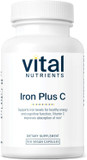 Vital Nutrients Iron Plus Vitamin C | Vegan Iron Supplement | 20Mg Iron With Vitamin C To Increase Iron And Energy Levels | Gluten, Dairy And Soy Free | Non-Gmo | 100 Capsules