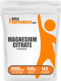 Bulksupplements.Com Magnesium Citrate Powder - Magnesium Supplement, Magnesium Citrate Laxative, Magnesium Citrate 400Mg - Pure Magnesium Citrate, Gluten Free - 3500Mg Per Serving, 500G (1.1 Lbs)