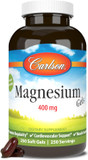 Carlson - Magnesium Gels, 400 Mg Of Magnesium Per Softgel, Heart & Muscle Support, Magnesium Gel Caps, Bowel Function, Magnesium Supplement, 250 Softgels