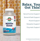 Kal Magnesium Glycinate, New & Improved Fully Chelated High Absorption Formula With Bioperine, Bisglycinate Chelate For Stress, Relaxation, Muscle & Bone Health Support, 60 Servings, 240 Vegcaps