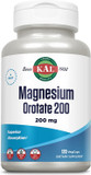 Kal Magnesium Orotate 200 Mg, Superior Absorption Formula, Chelated Magnesium For Healthy Bones, Teeth, Nerve And Muscle Function, Vegetarian, Non-Gmo, Gluten Free, 30 Servings, 120 Vegcaps