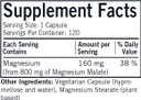 Kirkman - Magnesium Malate 800 Mg - 120 Capsules - Supports Restful Sleep - Relaxes Nerves & Muscles - Hypoallergenic