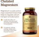 Solgar Chelated Magnesium, 250 Tablets - Supports Nerve & Muscle Function - Promotes Healthy Bones - Vital For Cellular Energy Release - Non-Gmo, Vegan, Gluten Free, Dairy Free - 62 Servings