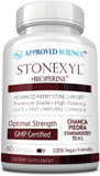 Approved Science Stonexyl - Herbal Support For Kidney Stones - 60 Capsules - Chanca Piedra - High Absorption -1 Month Supply - Vegan
