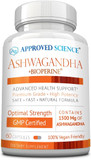 Approved Scienceã¢Â® Ashwagandha 1500Mg With Bioperineã¢Â® And Ginger- Mood And Energy Support - 60 Vegan Friendly Capsules - 1 Month Supply