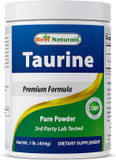 Best Naturals 100% Pure Taurine Powder Free Form - Taurine 1000Mg Per Serving - 1 Lb (454 Gm) (1 Lb (Pack Of 1))1 Pound (Pack Of 1)
