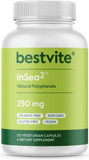 Bestvite Insea2 250Mg (120 Vegetarian Capsules) - Clinically Researched Blend Of Kelp & Bladderwrack - No Stearates - Vegan - Non Gmo - Gluten Free