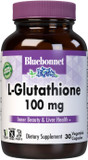 Bluebonnet Nutrition L-Glutathione 100Mg, Free-Form Amino Acid, For Free Radical Protection, Soy-Free, Gluten-Free, Non-Gmo, Kosher Certified, Vegan, 30 Vegetable Capsules, 30 Servings30 Count (Pack Of 1)