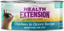 Health Extension Wet Cat Food, Grain-Free, Chicken In Gravy Recipe, Nutrition For Cats & Kittens (2.8 Oz / 80 G, Pack Of 24)