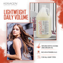 Keragen - Smoothing Shampoo With Keratin And Collagen For All Hair Types, Sulfate Free, 128 Oz - Moisturizes, Strengthens, Protects Color And Repair - Panthenol, Vitamins, And Jojoba Oil