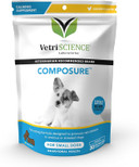 VETRISCIENCE Composure Calming Treats for Small Dogs Dealing with Anxiety, Separation Stress, Noise, Thunder and Barking - Yummy Flavored Chews Pets Love, 30 Chews30 Count (Pack of 1)