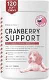 Dog Uti Treatment  120 Cranberry Soft Chew Supplements For A Healthy Urinary Tract And Bladder Control  Made With Echinacea And Vitamin C  Corrects Imbalances