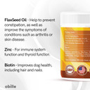 Obille Skin & Coat Omega For Dogs 160 Chews 12Oz  Salmon Oil Supplement For Puppies And Large Dogs, Support Shiny Coat, Dry & Itchy Skin Relief, Immune & Heart Health And May Reduce Allergy, Shedding