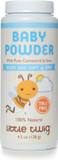 Little Twig Baby Powder, Natural Plant Derived Formula With Cornstarch And Aloe, 100% Talc-Free Powder, Fragrance-Free, 4.5 Oz