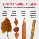 Good'N'Fun Holiday Chews, Treat Your Dog To Fun Shaped Long Lasting Chews, Made Ingredients