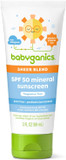 Babyganics Spf 50 Mineral Sunscreen Lotion, Sheer Blend, Uva Uvb Protection, Octinoxate & Oxybenzone Free, Water Resistant, Fragrance Free, 3 Oz