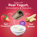 Fruitables Real Yogurt Treats  Roll-Up Dog Treats  Strawberry & Banana Flavor  Natural Ingredients  12 Ounces