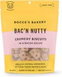 Bocce's Bakery Oven Baked Bac'N Nutty Treats for Dogs, Everyday Wheat-Free Dog Treats, Made with Real Ingredients, Baked in The USA, All-Natural PB & Bacon Biscuits, 5 oz