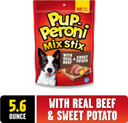 Pup-Peroni Mix Stix Braised Beef Flavor With Sweet Potato, Dog Treats, 5.6 Ounce (Pack Of 8)