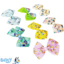 Bluey Kids Hair Bows - Hair Accessories Gift Set- 7 Pcs 4 Inch Bow Bundle- For Girls- Different Print On Each Clip- Alligator Clip- Ages 3 +Hair Bows Set 3