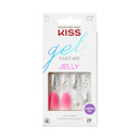 Kiss Gel Fantasy Press On Nails, Nail Glue Included, Fun & Jelly', Pink, Medium Size, Coffin Shape, Includes 28 Nails, 2G Glue, 1 Manicure Stick, 1 Mini Filemulticolor28 Count (Pack Of 1)