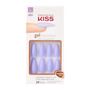 Kiss Gel Fantasy Press On Nails, Nail Glue Included, Night After', Purple, Long Size, Coffin Shape, Includes 28 Nails, 2G Glue, 1 Manicure Stick, 1 Mini File, 1 Adhesive Tab