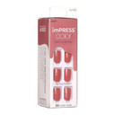 Kiss Impress No Glue Mani Press On Nails, Color, 'Platonic Pink', Pink, Short Size, Squoval Shape, Includes 30 Nails, Prep Pad, Instructions Sheet, 1 Manicure Stick, 1 Mini Fileplatonic Pink