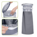 Teamoy Pail Liner For Cloth Diaper(Pack Of 3), Reusable Diaper Pail Wet Bag With Elastic Edge, Fits For Dekor, Ubbi Diaper Pails, Gray +Gray Strips +Black Stripsgray +Gray Strips +Black Strips