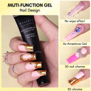 Makartt 3D Nail Gel, Sculpting Gel For Nail Art, 2 Pcs 15G Diy Craving Gel, No Wipe 3D Molding Gel For Nails Decoration Drawing Nail Gel, Manicure Sculpture Nail Charms Gel2Pcs Clear
