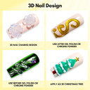 Makartt 3D Nail Gel, Sculpting Gel For Nail Art, 2 Pcs 15G Diy Craving Gel, No Wipe 3D Molding Gel For Nails Decoration Drawing Nail Gel, Manicure Sculpture Nail Charms Gel2Pcs Clear