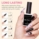 Makartt Gel Nail Polish, 1 Pcs 15Ml Black Gel Nail Polish For Uv Led Light Noir Gel Polish Soak Off By Acetone For Manicure Diy Nail Art Designs Home Salonnoir
