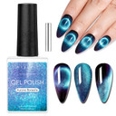 Makartt Gel Nail Polish, Black Hole Cat Eye Gel Polish 10Ml Sparkly Cat Eye Glitter Fall Gel Polish With Magnet Stick Soak Off Uv/Led Manicure Nail Art Designs- Aurora Borealisaurora Borealis
