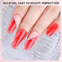 Makartt Solid Gel Builder For Nails,15Ml Red Fine Glitter Nail Extension 3D Gel Sculpting Nail Art Uv Nail Glue For Press On Nails Rhinestones Gel Molding Hard Gel Nail Lamp Required Crimson Allurecrimson Allure