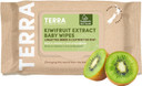 Terra Bamboo Baby Wipes: Kiwifruit Extract, 99% Pure New Zealand Water, 100% Biodegradable Bamboo Fiber, 0% Plastic, Unscented Baby Wipes For Sensitive Skin, 1 Pack Of 70 Wipes