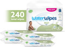 Waterwipes Plastic-Free Textured Clean, Toddler & Baby Wipes, 99.9% Water Based Wipes, Unscented & Hypoallergenic For Sensitive Skin, 240 Count (4 Packs), Packaging May Vary60 Count (Pack Of 4)