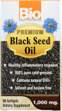 Bio Nutrition, Premium Black Seed Oil 1,000 Mg, 90 Softgels Pack Of 1
