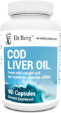 Dr. Berg Cod Liver Oil Capsules - New Formula Without Oxbile - Rich In Omega-3 Fatty Acids (Dha & Epa), Vitamins A & D - No Smells Or Bad Aftertaste - 90 Capsules