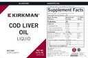 Kirkman Cod Liver Oil Liquid - Unflavored 16Oz