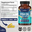 New Age Omega 3 Fish Oil 2500Mg Supplement Immune & Helath Support  Promotes Joint, Eye & Skin Health - Non Gmo - Epa, Dha Fatty Acids Gluten Free (180 Softgels (Pack Of 2))