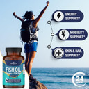 New Age Omega 3 Fish Oil 2500Mg Supplement Immune & Helath Support  Promotes Joint, Eye & Skin Health - Non Gmo - Epa, Dha Fatty Acids Gluten Free (180 Softgels (Pack Of 2))
