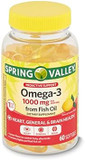 Spring Health Spring Valley Omega-3 Fish Oil 1000Mg 60 Softgels + Your Vitamin Guide