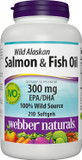 Webber Naturals Fish Oil 1,000 Mg With 300 Mg Of Omega-3 Per Pill, 210 Softgels, For Heart, Brain And Cardiovascular Health, Non-Gmo, Gluten Free