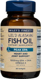 Wiley'S Finest Wild Alaskan Fish Oil Peak Epa - Triple Strength Peak Epa And Dha - 1000Mg Omega-3S, Sqf-Certified - 30 Softgels (30 Servings)30 Count (Pack Of 1)