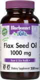 Bluebonnet Nutrition Flax Seed Oil Certified Organic 1000 Mg, 250 Softgels