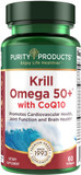 Purity Products - Krill Omega 50+ With Coq10, 60 Dietary Supplement Softgels