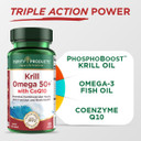 Purity Products - Krill Omega 50+ With Coq10, 60 Dietary Supplement Softgels