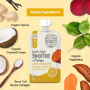 Serenity Kids 6+ Months Dairy-Free Smoothie Baby Food | Usda Organic | Grass Fed Collagen Protein | 3.5 Ounce Bpa-Free Pouch | Sweet Potato Spice | 6 Count